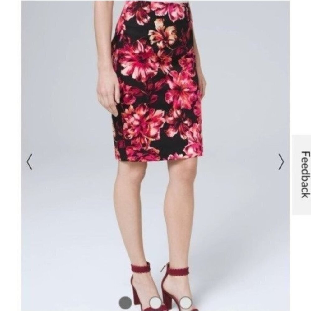 NWOT White House Black Market Floral Pencil Skirt - Picture 1 of 4